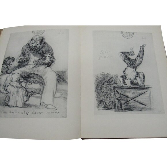 Vintage GOYA DRAWINGS Prado Book 1947 Softcover André Malraux Introduction 11" - Picture 8 of 13